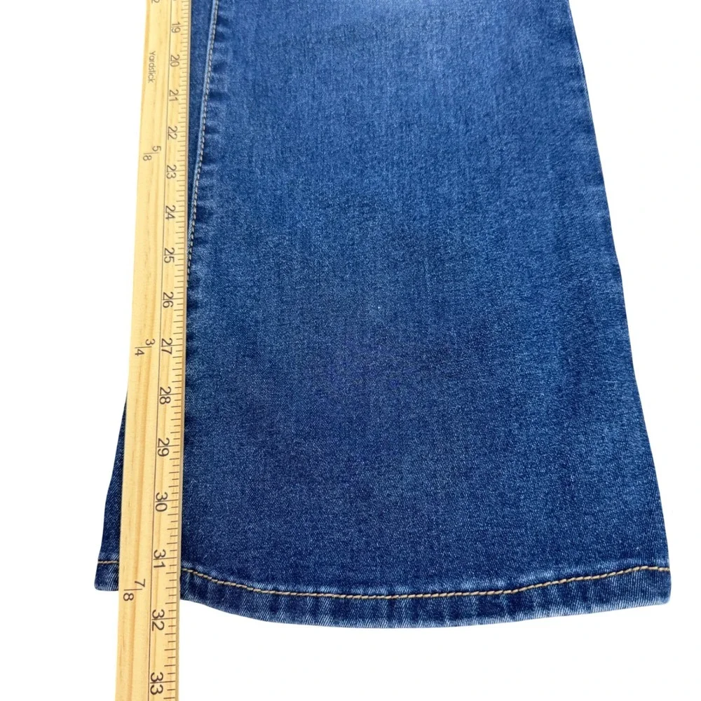 EST 1946 Denim Womens 20W Curvy‎ Bootcut Jeans Leopard Print Rhinestone Pockets